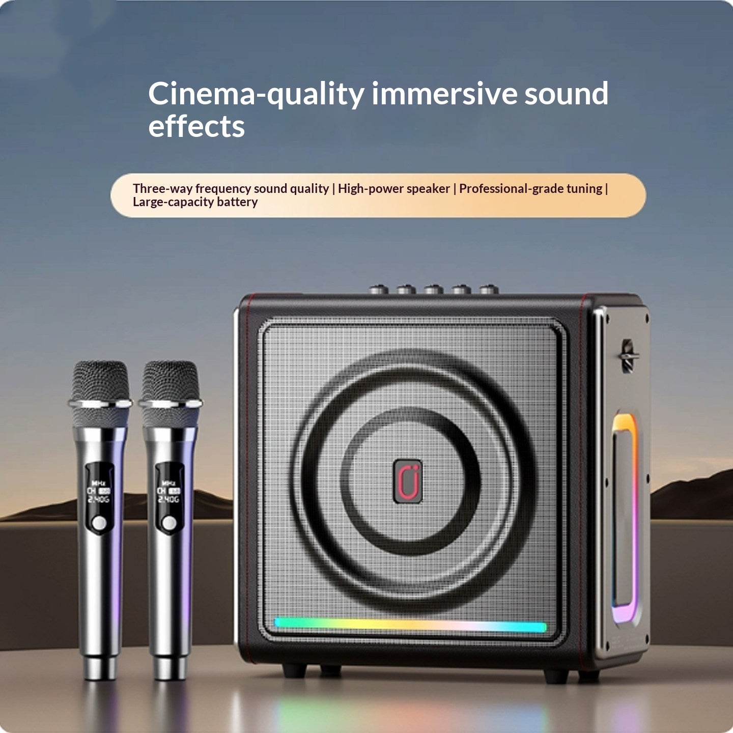 Outdoor Bluetooth Lautsprecher mit Farbwechsel-Licht