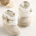 Baby Mädchen Plüsch-Lauflernschuh – Bild 1 | LuxeStyle