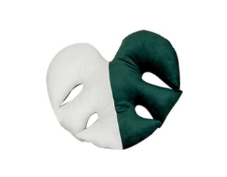 Monstera Kissen, weiss, Brokat