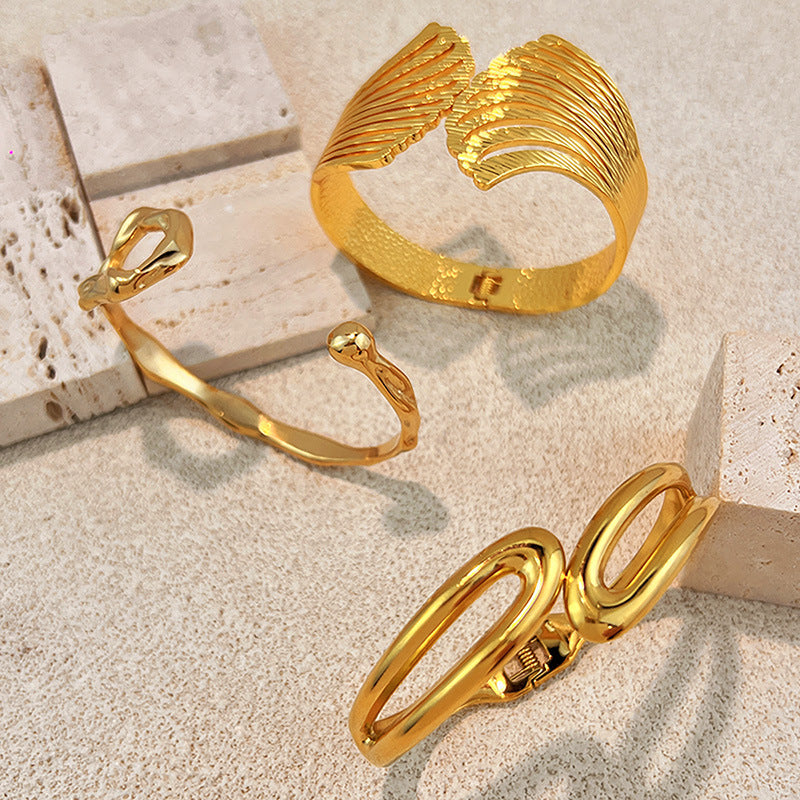 Offenes Vintage Armband aus Edelstahl – Bild 5 | LuxeStyle