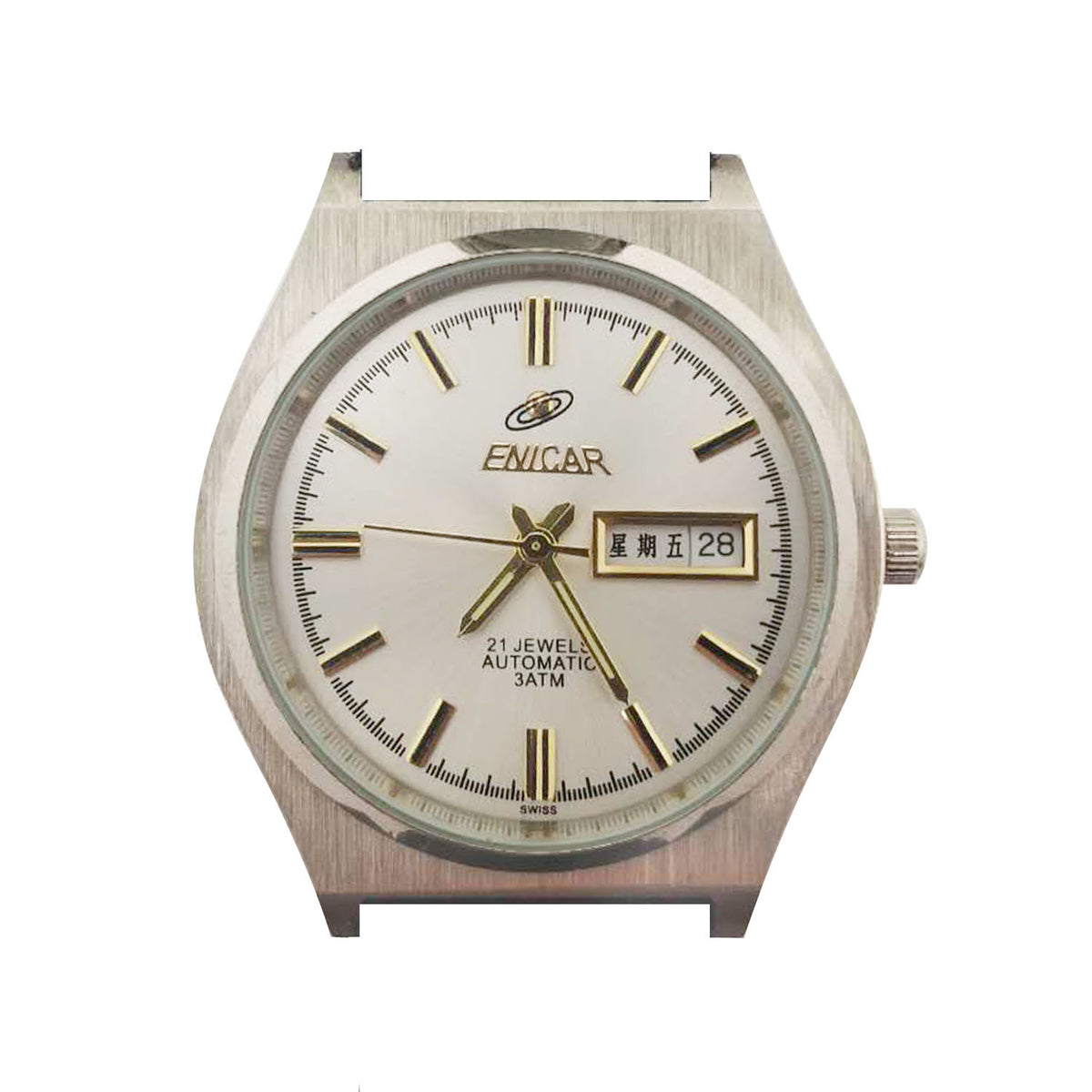 Inger 3-Sterne Edelstahl-Uhr mit Doppeldarstellung