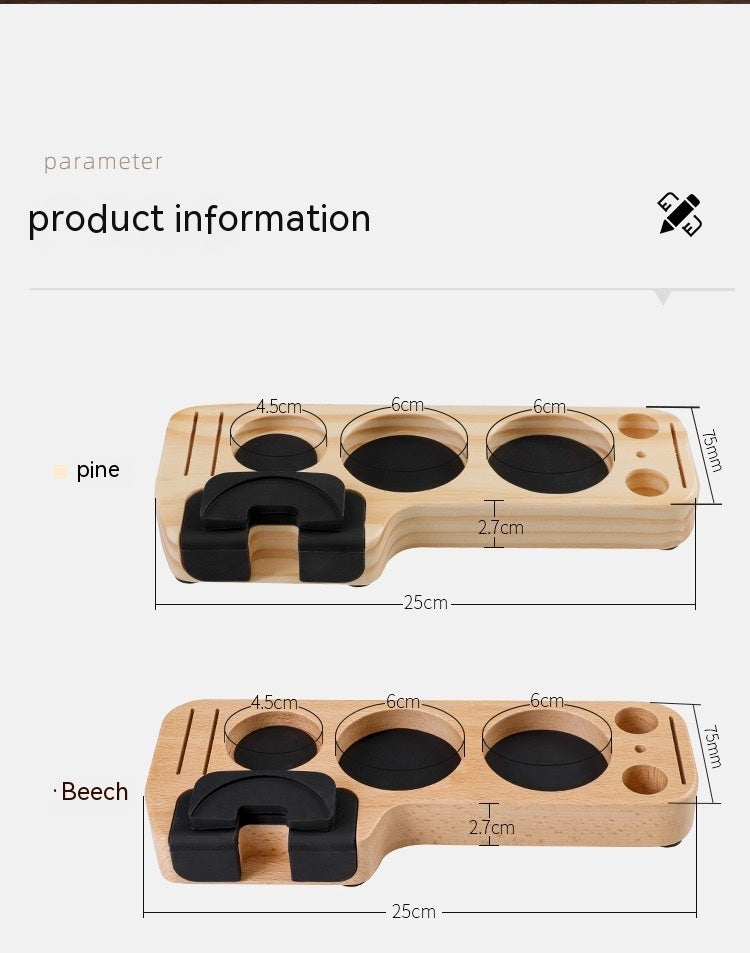 Universal Kaffeepress-Basis aus Buchenholz