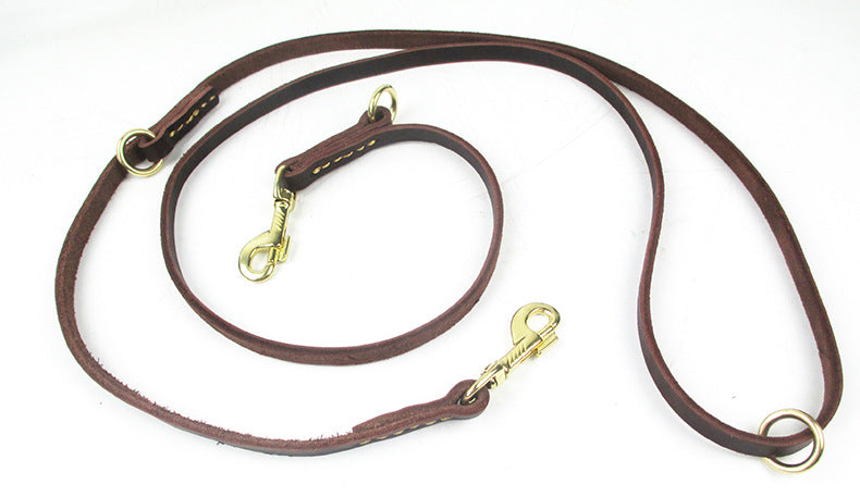 Hundeleine aus Rindsleder mit Doppelkarabiner – Bild 12 | LuxeStyle