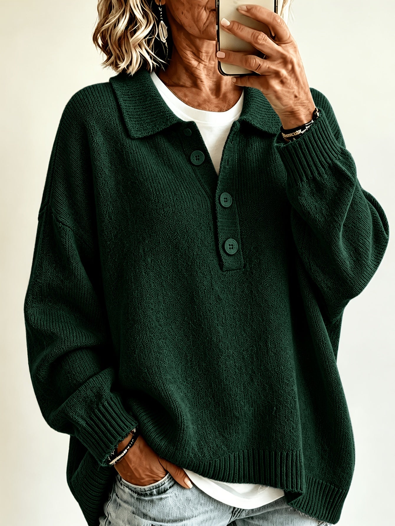 Damen Pullover Cardigan