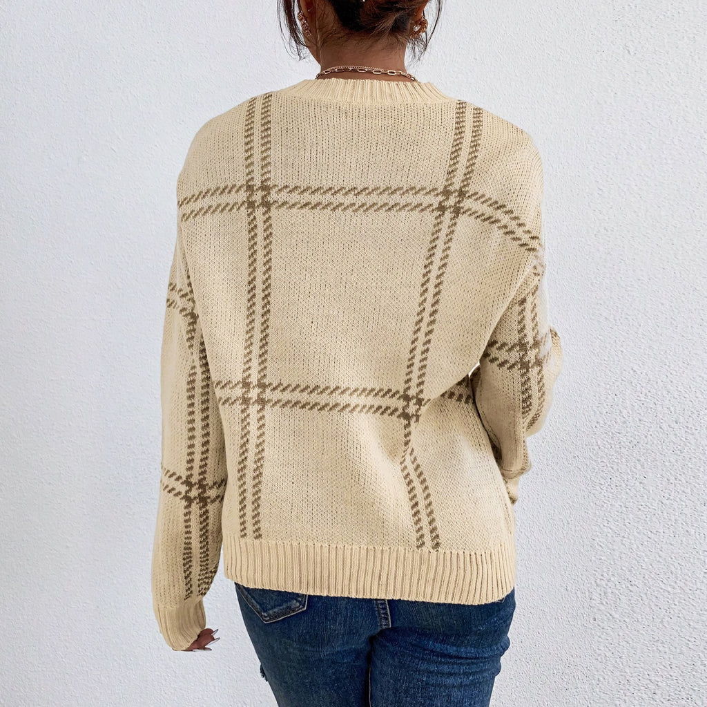 Gestreifter Strickpullover für Damen – Ansicht 5