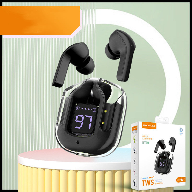 Mini-Transparente Bluetooth-Ohrhörer mit Ladebox – Trend-Modell
