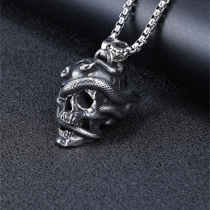 Serpent Skull Anhänger aus Edelstahl