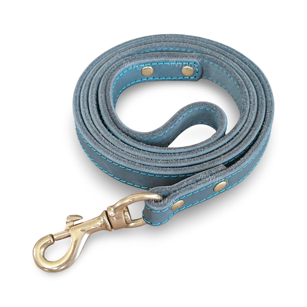 Hunde-Leine aus Vollleder mit Messing-Details
