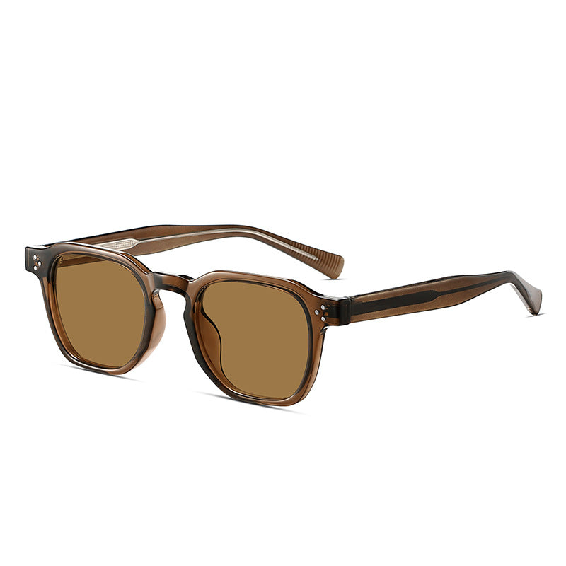 Retro-Sonnenbrille mit polygonalem Rahmen