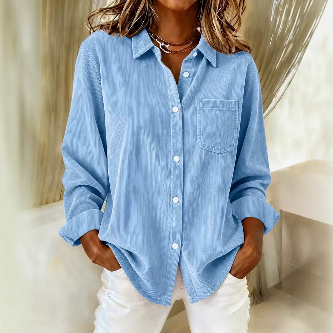 Corduroy Freizeitbluse für Damen