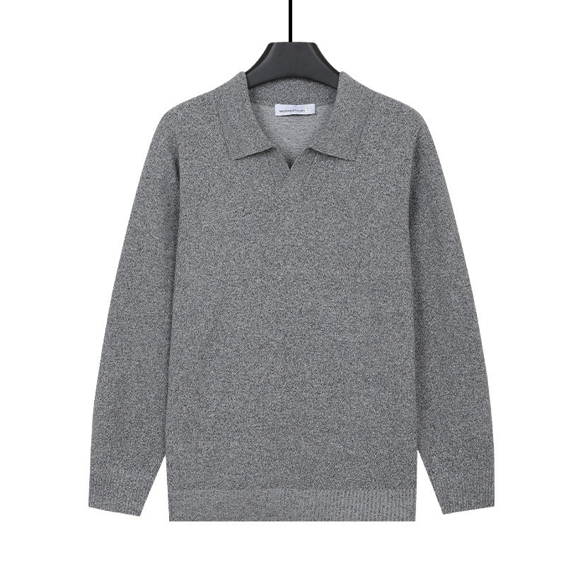 Herren V-Pullover aus Strick – Langarm
