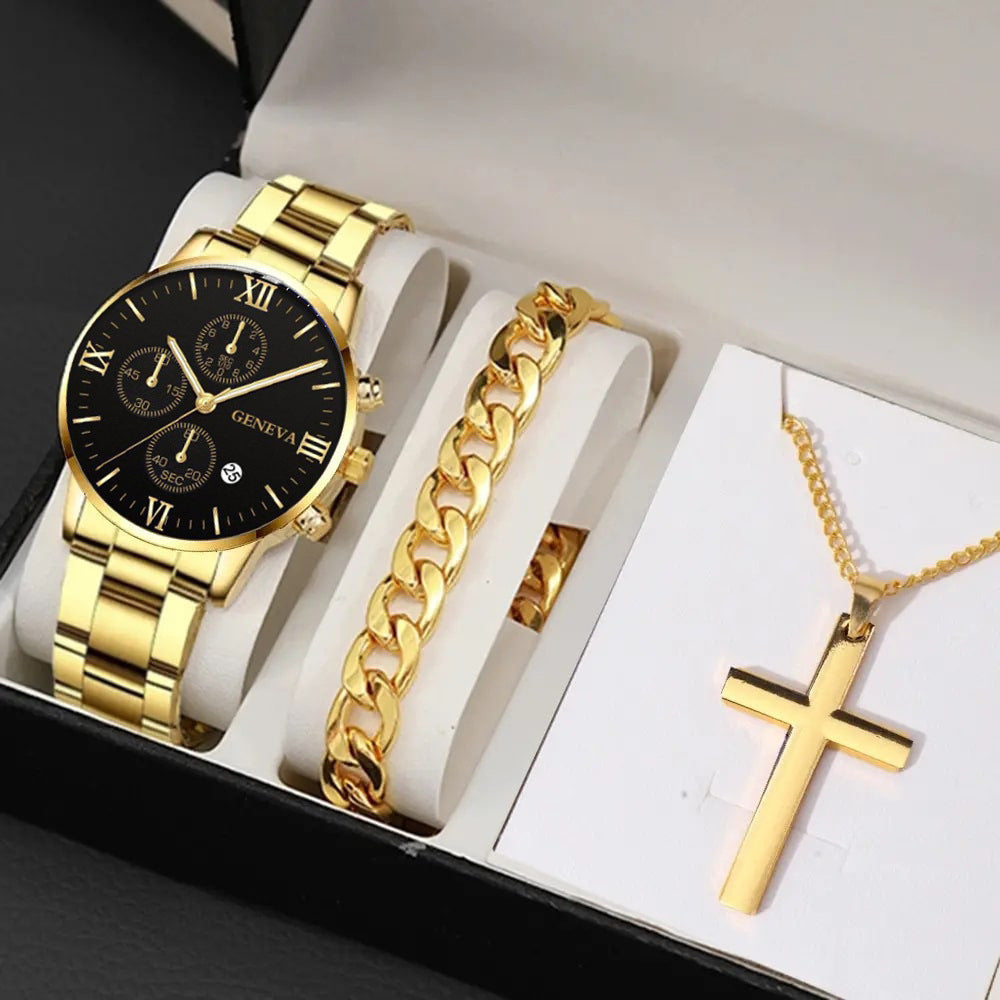 Herren Business Armbanduhr mit drei Zifferblättern – Ansicht 4