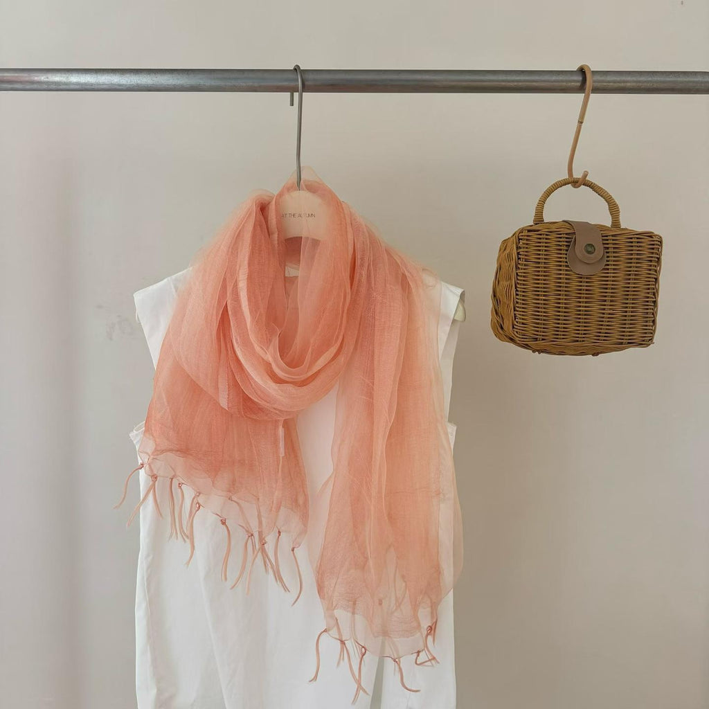 Organza Schal mit Quasten
