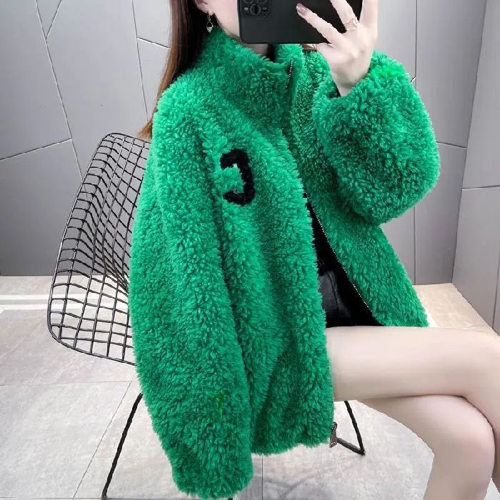 Kurzer Wende-Shearling-Mantel für Damen