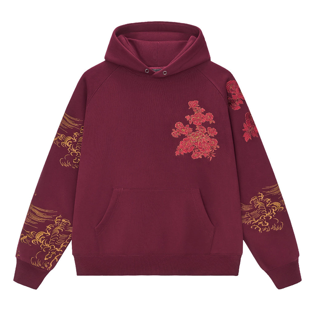 Bestickter Kapuzenpullover im chinesischen Stil