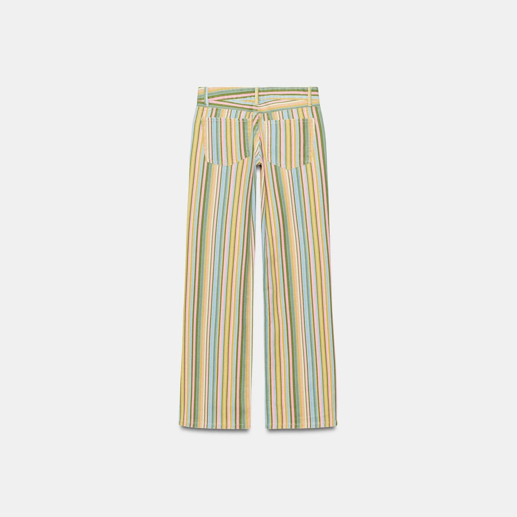 Casual Gestreifte Weite Hosen mit Geraden Beinen
