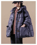 Plus-Size Retro-Hornknopf-Dufflemantel – Bild 7 | LuxeStyle