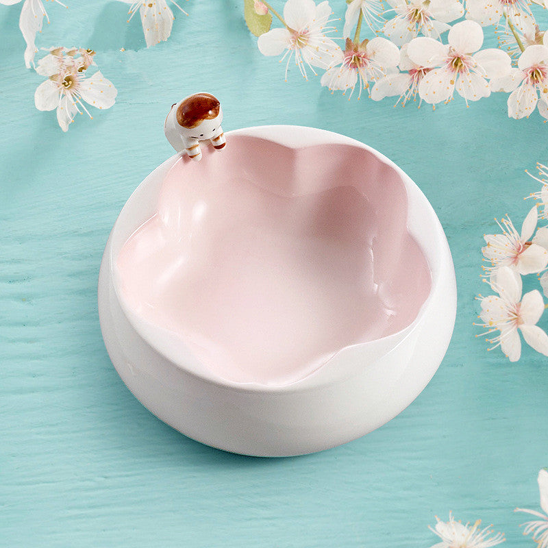 Sakura Keramik-Futter- und Trinkschüssel für Katze – Bild 3 | LuxeStyle