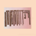 Buchbinde-Lineal-Set aus Holz, 15-teilig