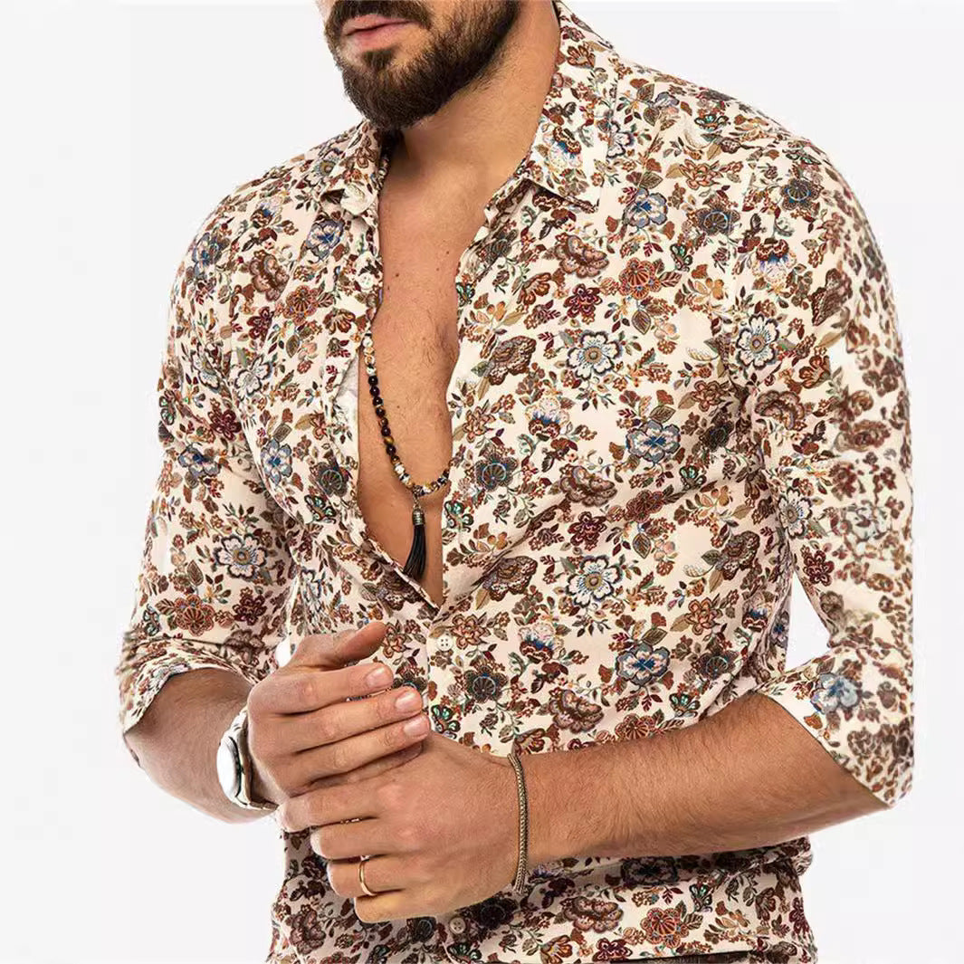 Herren Langarmhemd im Camouflage-Jacquard – Bild 4 | LuxeStyle