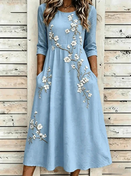 3/4-Arm Langarmkleid mit Taschen – Bild 3 | LuxeStyle