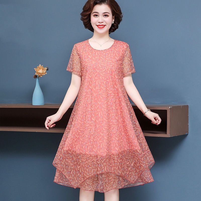 Elegantes Tüllkleid mit Blumenprint