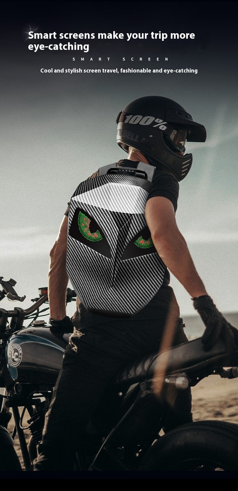 Wasserdichter Motorradhelm-Rucksack