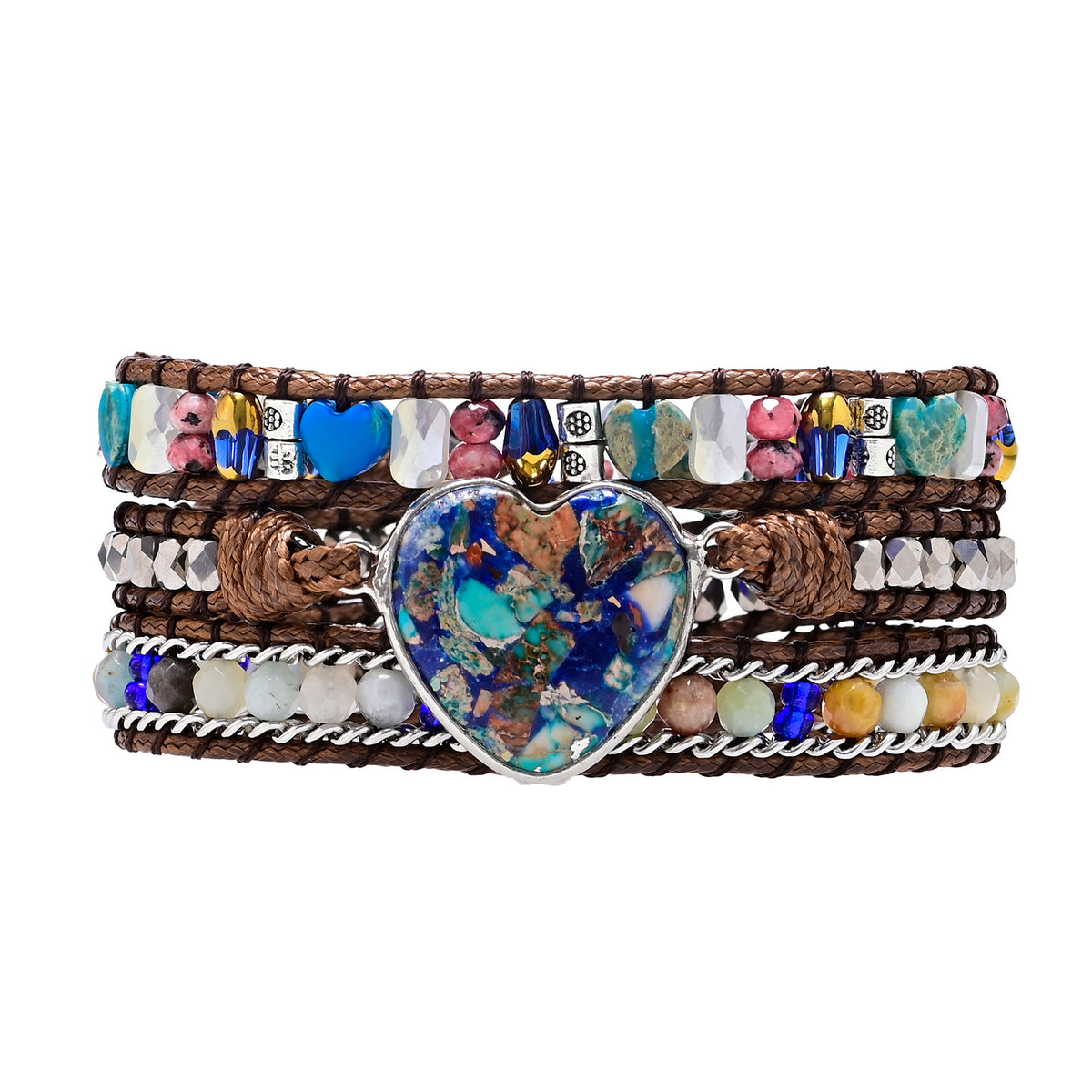 Ombre Herz-Armband mit Silber-Akzenten – Bild 4 | LuxeStyle