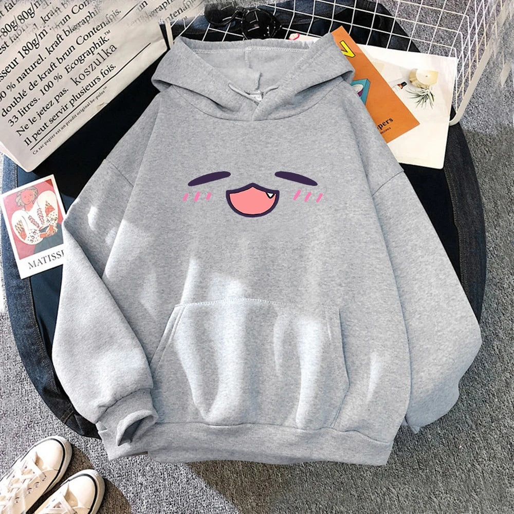 Unifarbener Kapuzenpullover für Damen