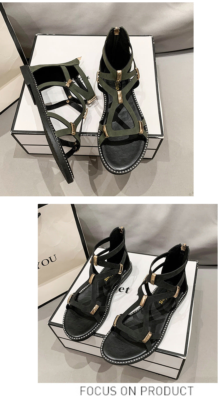 Modische Römersandalen mit Reissverschluss – Bild 4 | LuxeStyle