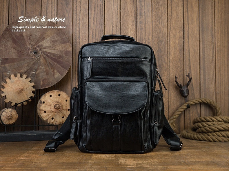 Grosser Rindsleder-Rucksack für Herren – Bild 18 | LuxeStyle