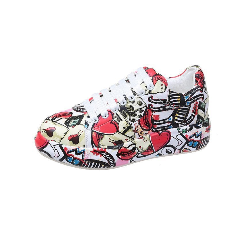 Damen Plateau Sneaker mit Bemalung – Bild 1 | LuxeStyle