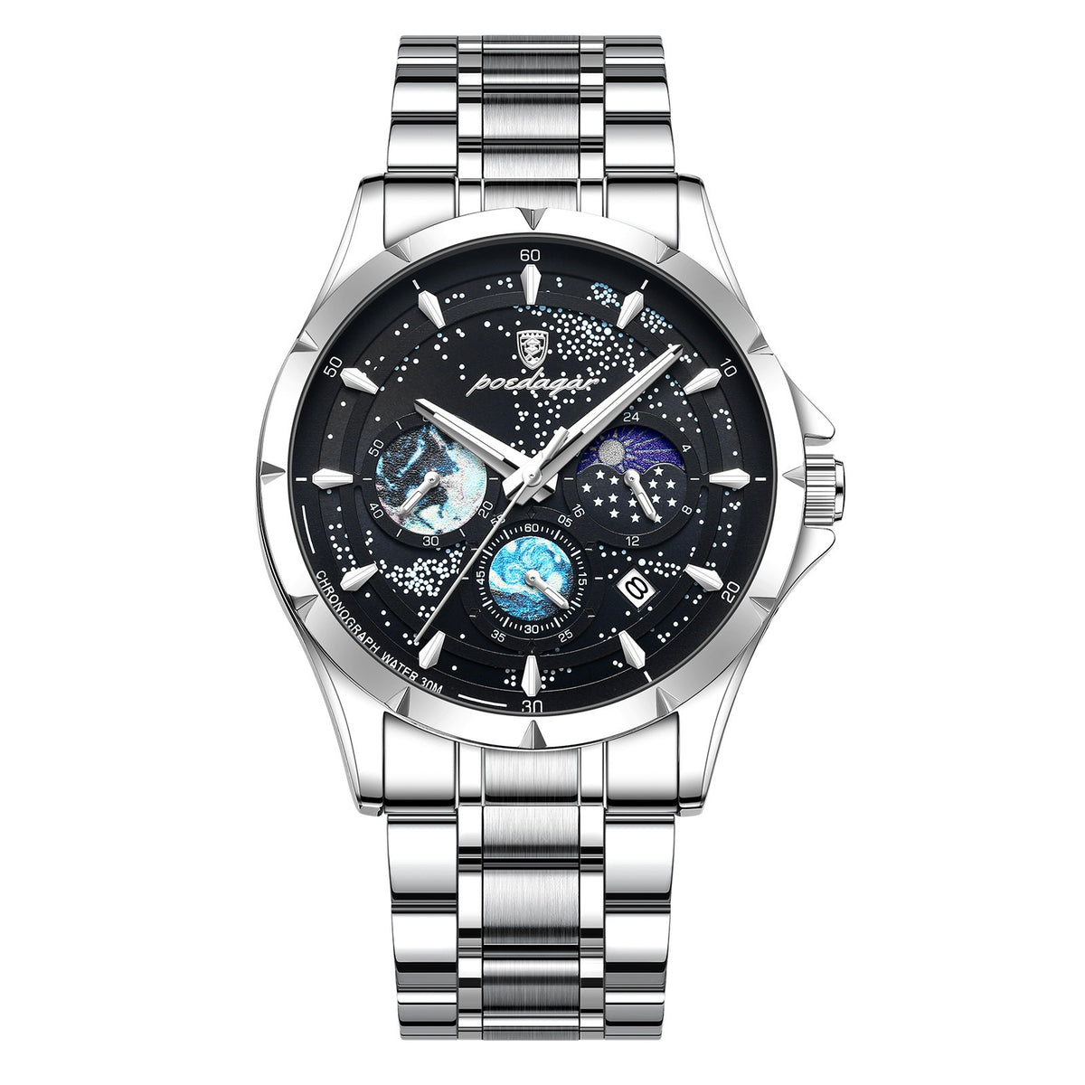 Quarz-Herrenuhr mit Stahlarmband – Bild 3 | LuxeStyle