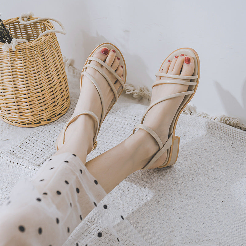 Römer Sandalette mit Blockabsatz | LuxeStyle