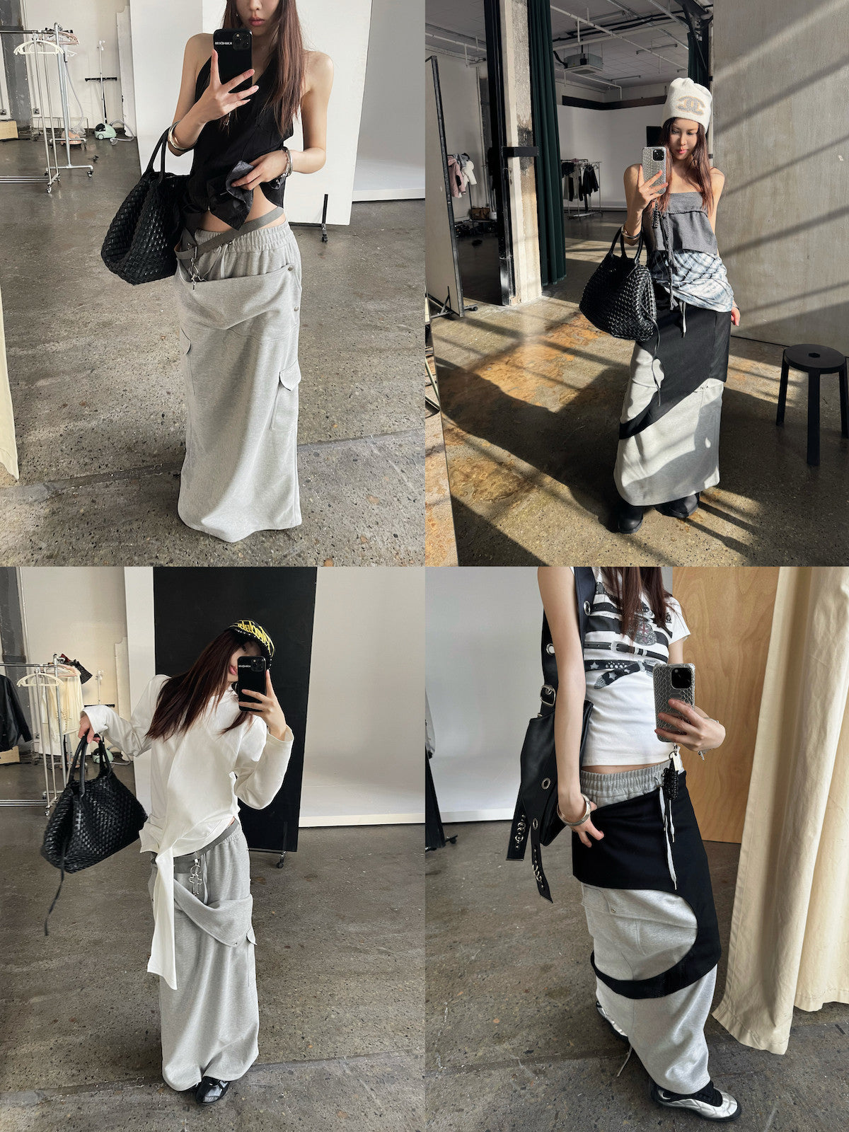 Midi-Rock mit Gürtel und Taschen – Bild 4 | LuxeStyle