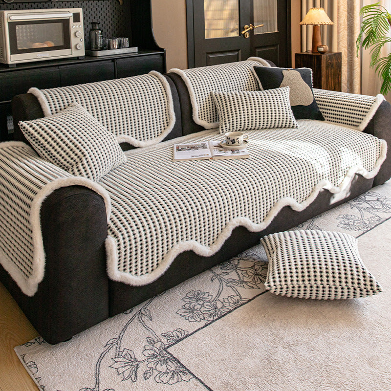 Fixer Anti-Rutsch Sofaüberwurf aus Chenille