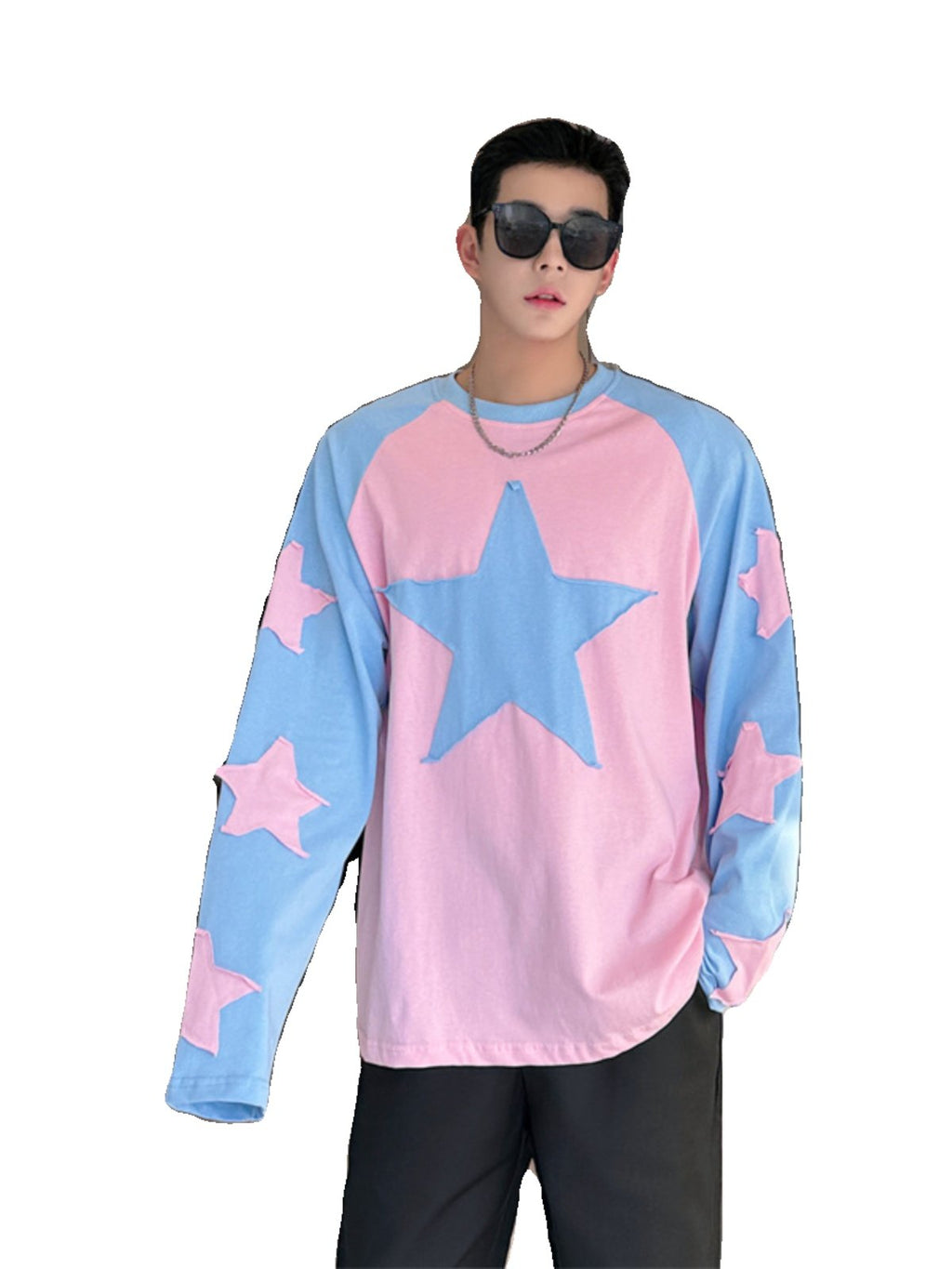 Langarmshirt mit 3D-Pentagramm-Design – Bild 4 | LuxeStyle