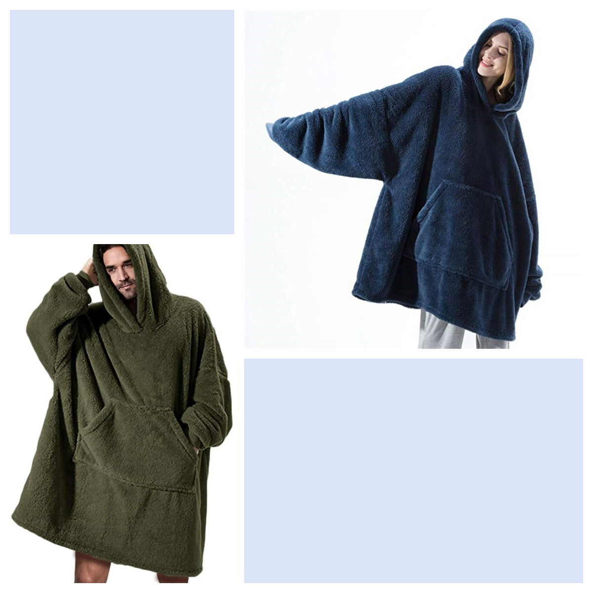 Kuschel-Hoodie mit grosser Tasche