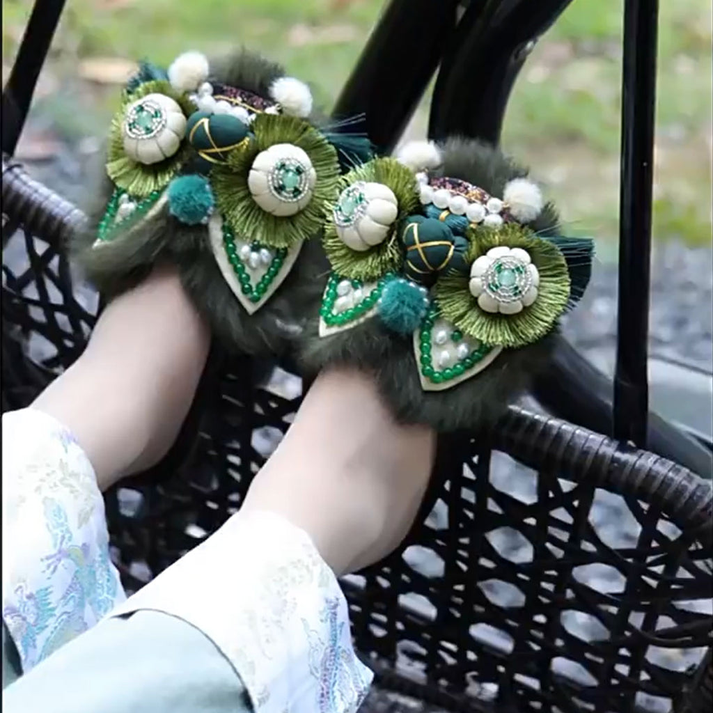 Chinesische Tigerkopf-Slipper für Damen