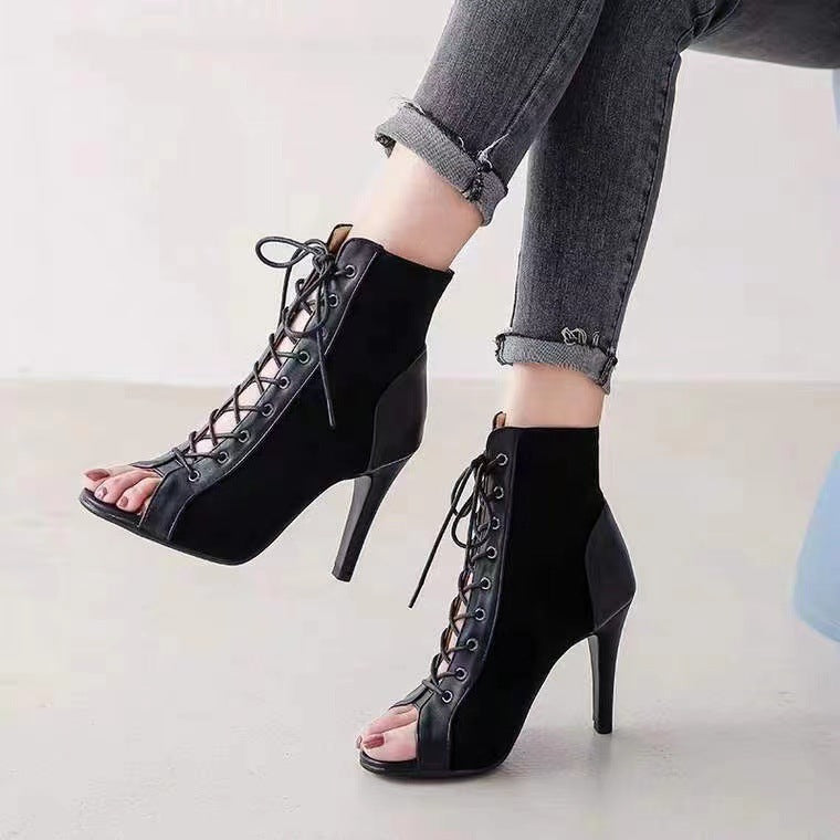 Stiletto-Sandalen mit Schnürung & Peep Toe – Bild 8 | LuxeStyle