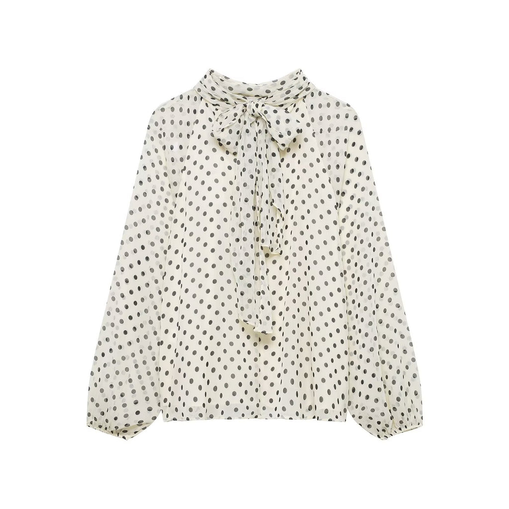 Polka-Dot Bluse