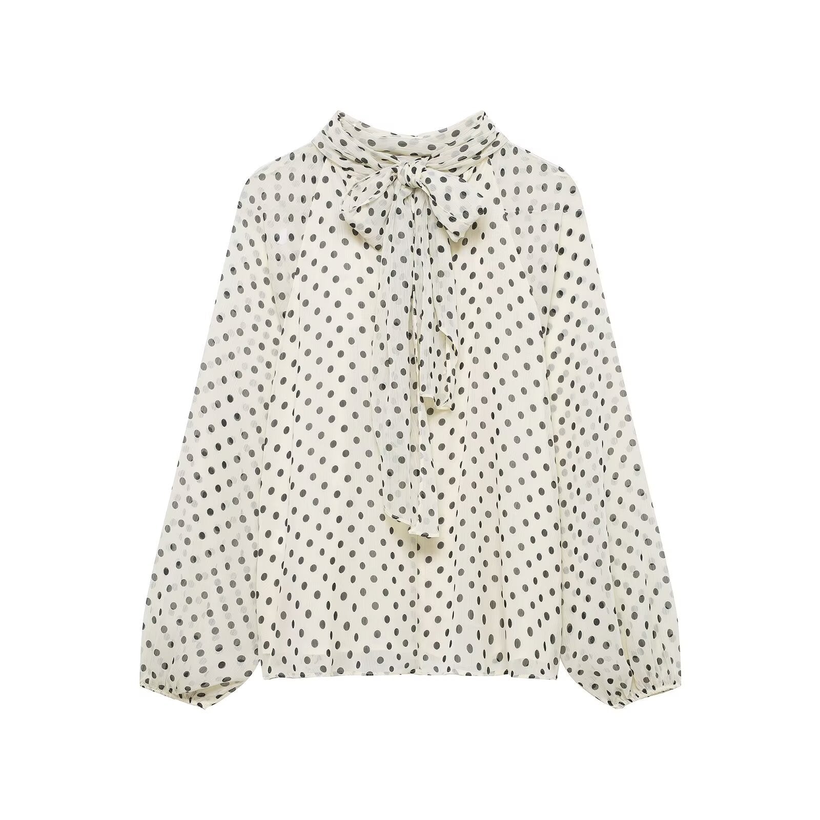 Polka-Dot Bluse
