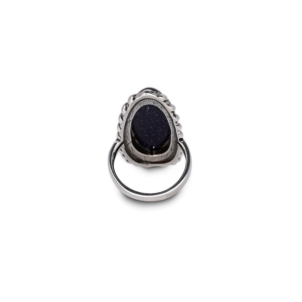 Ring mit Lapislazuli in Olivenform – Bild 5 | LuxeStyle