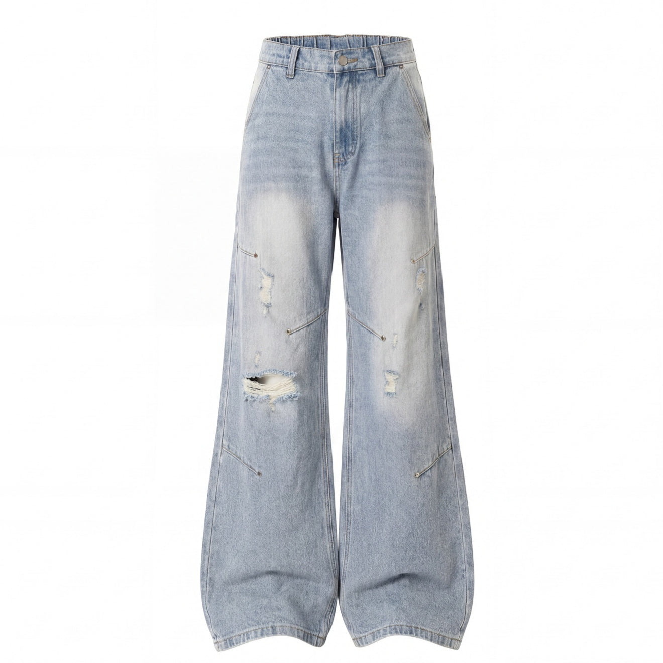 Ripped Jeans mit Nieten-Details für Herren