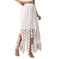 Elegantes asymmetrisches Maxikleid mit Polka Dots – Ansicht 4