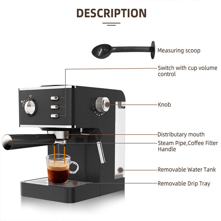 Halbautomatischer Milchschäumer für Kaffeemaschine – Bild 4 | LuxeStyle