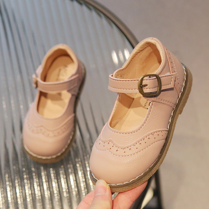 Mädchen Lederimitat-Schuhe mit Klettverschluss