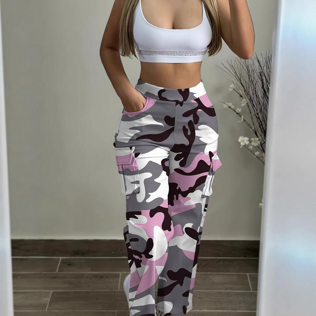 Camo Cargo Hose für Damen