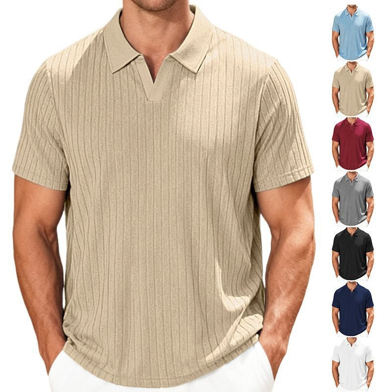 Gestreiftes Jacquard-Freizeithemd für Herren – Bild 7 | LuxeStyle