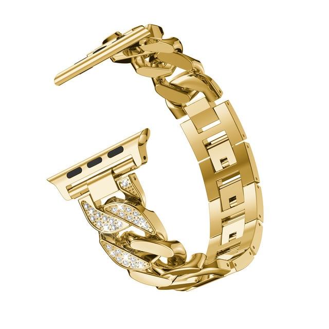 Diamantbesetztes Edelstahlarmband für Apple Watch – Bild 10 | LuxeStyle